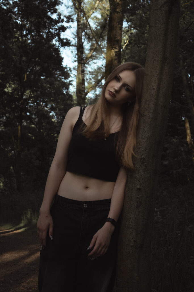 sesja portretowa damska, park w Skawinie