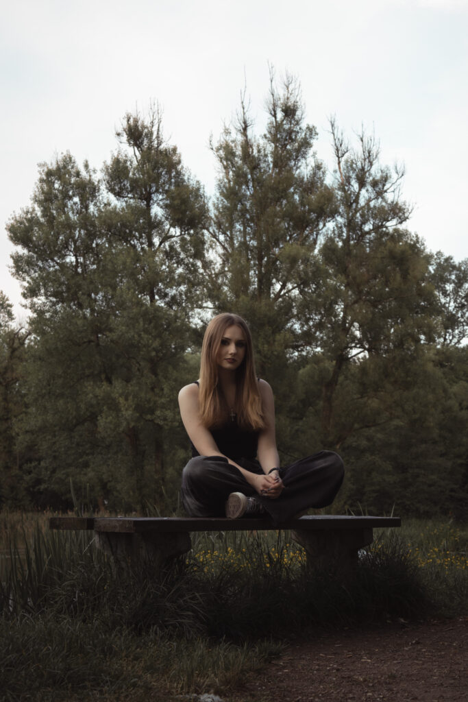 sesja portretowa damska, park w Skawinie