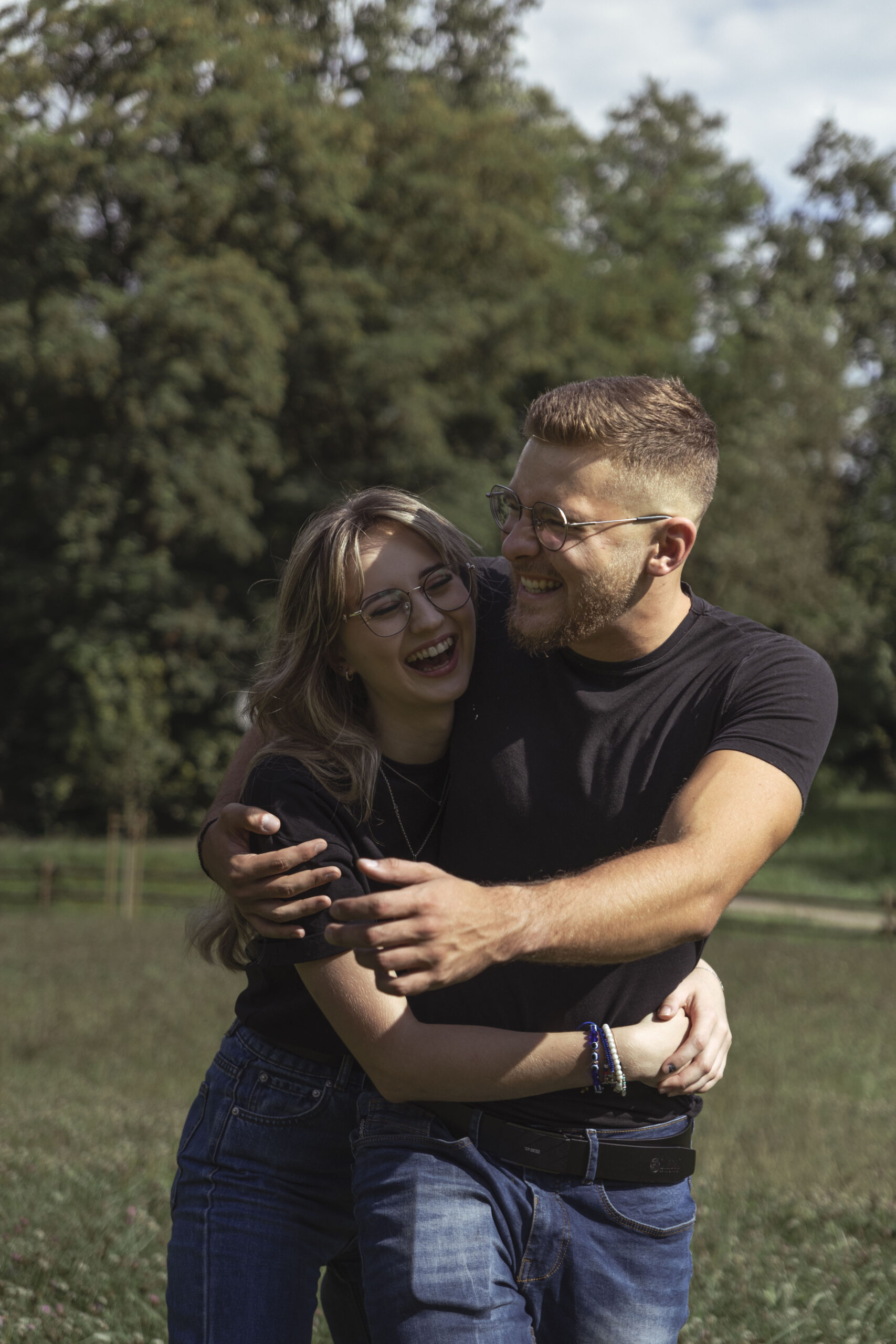 sesja portretowa pary, radość