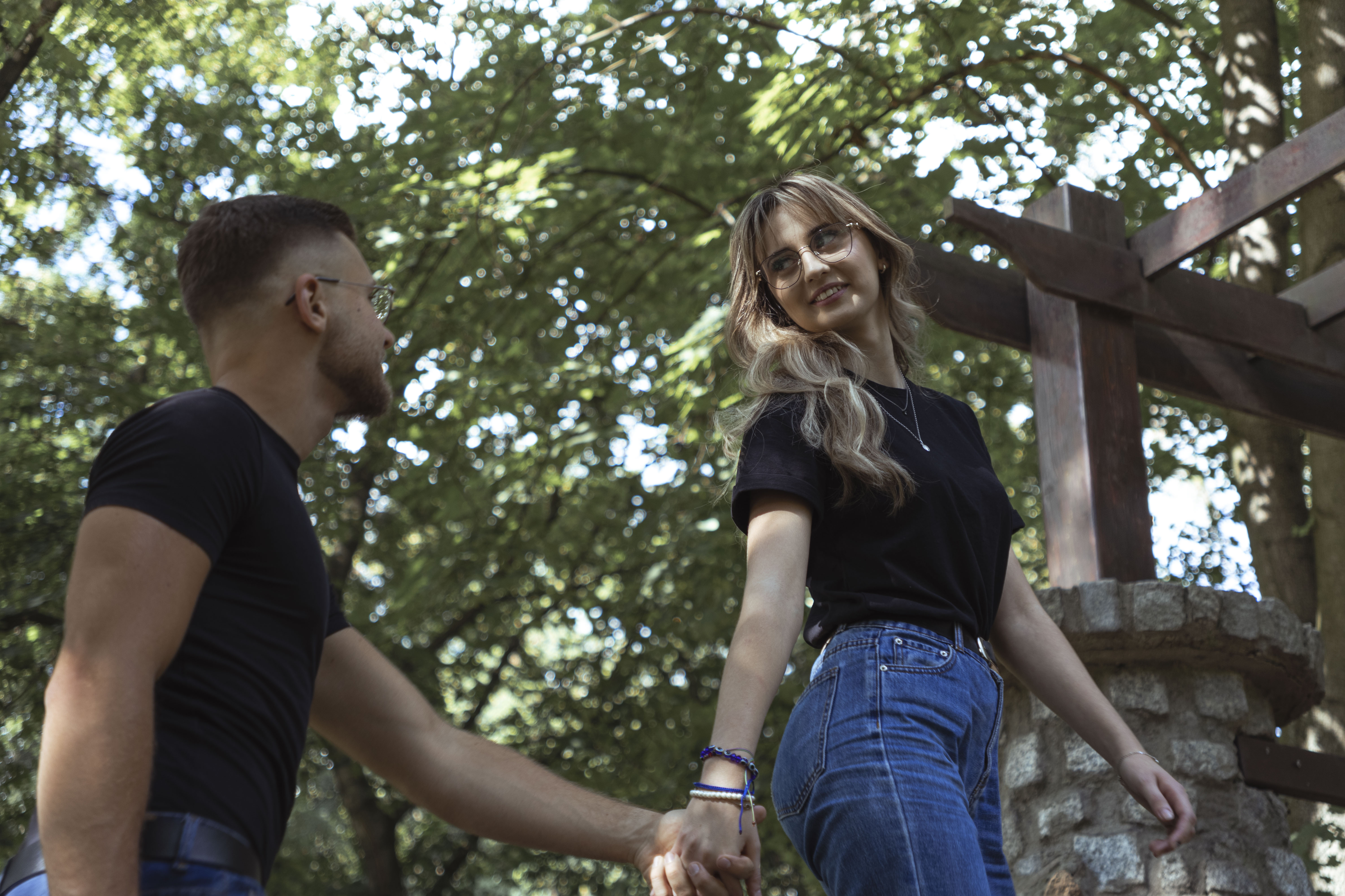 park miejski w Skawinie, sesja pary