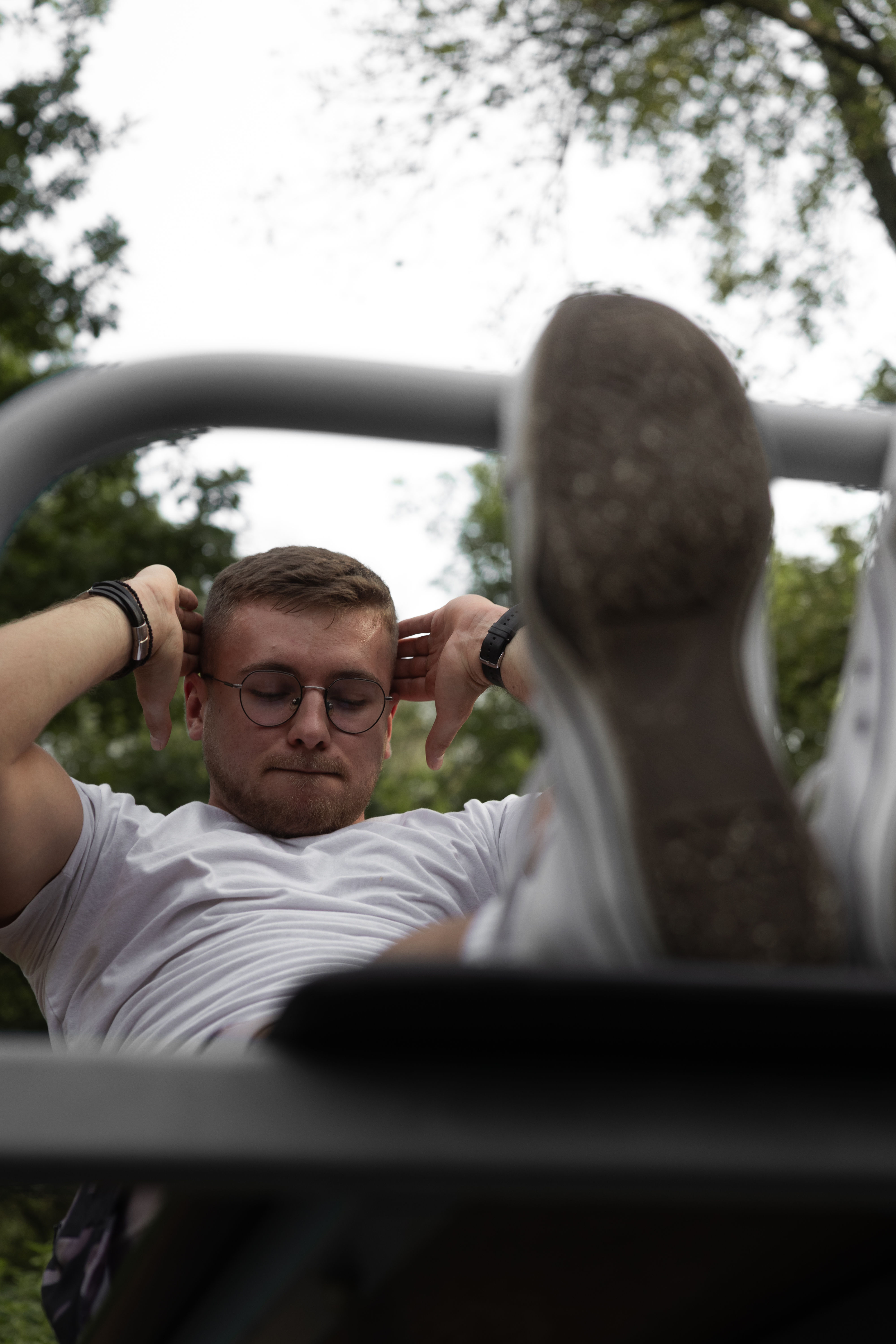 ćwiczenia na błoniach w Skawinie