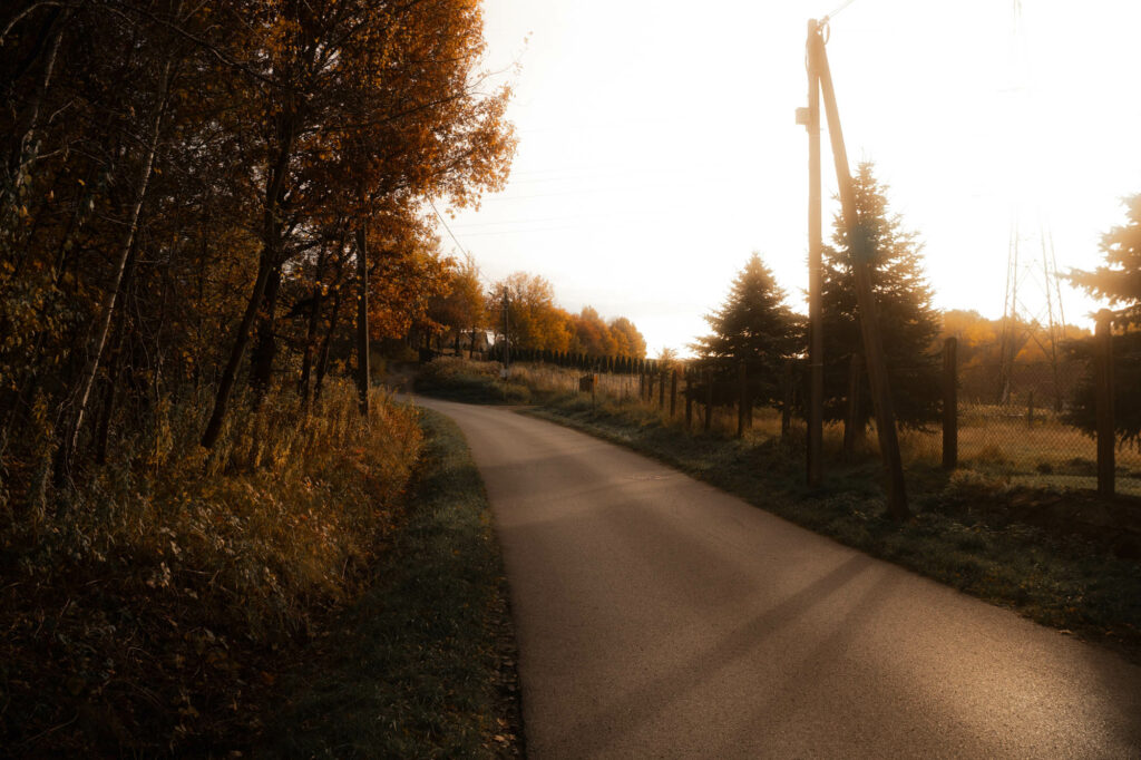 Jesienny krajobraz Skawiny