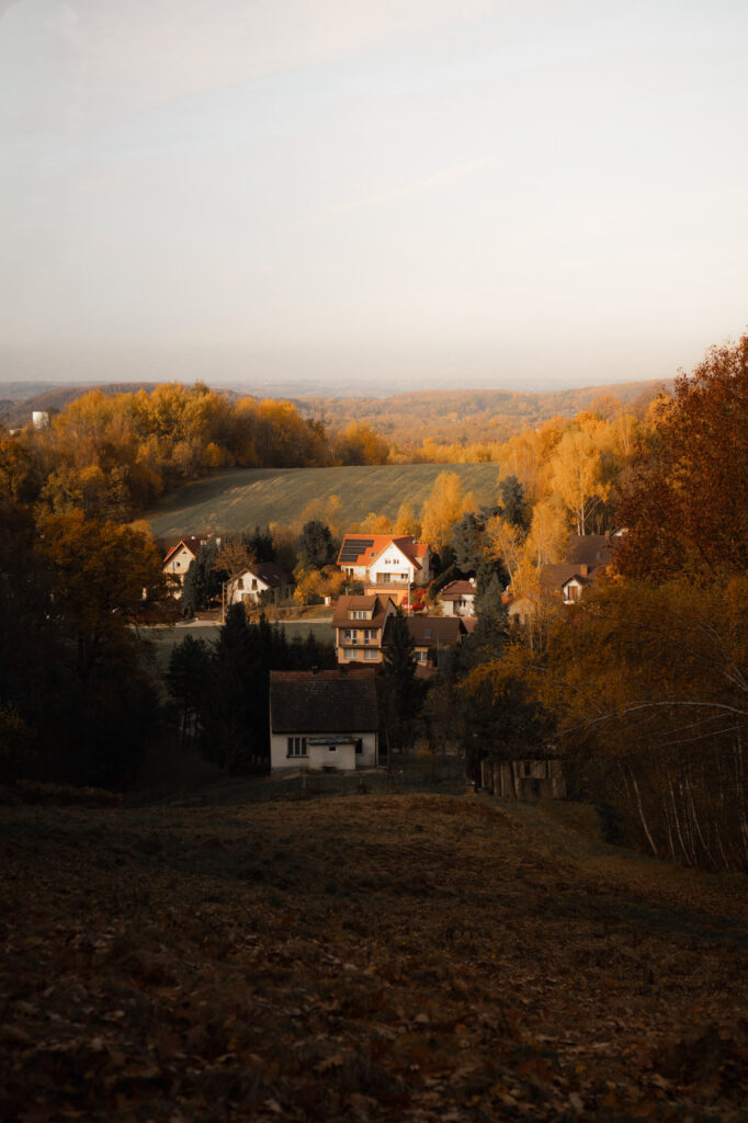 Jesienny krajobraz Skawiny